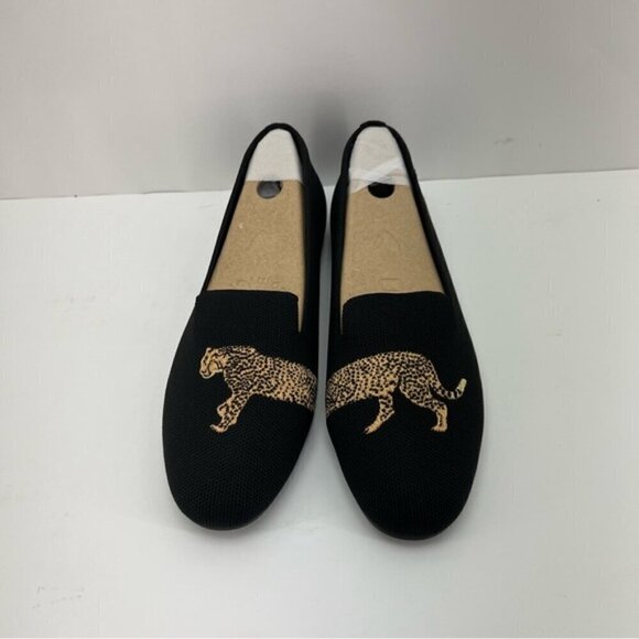 Vivaia, Women's Round-Toe Embroidered Loafers (Audrey) - Black-Cheetah. Size: 43 - Picture 1 of 16